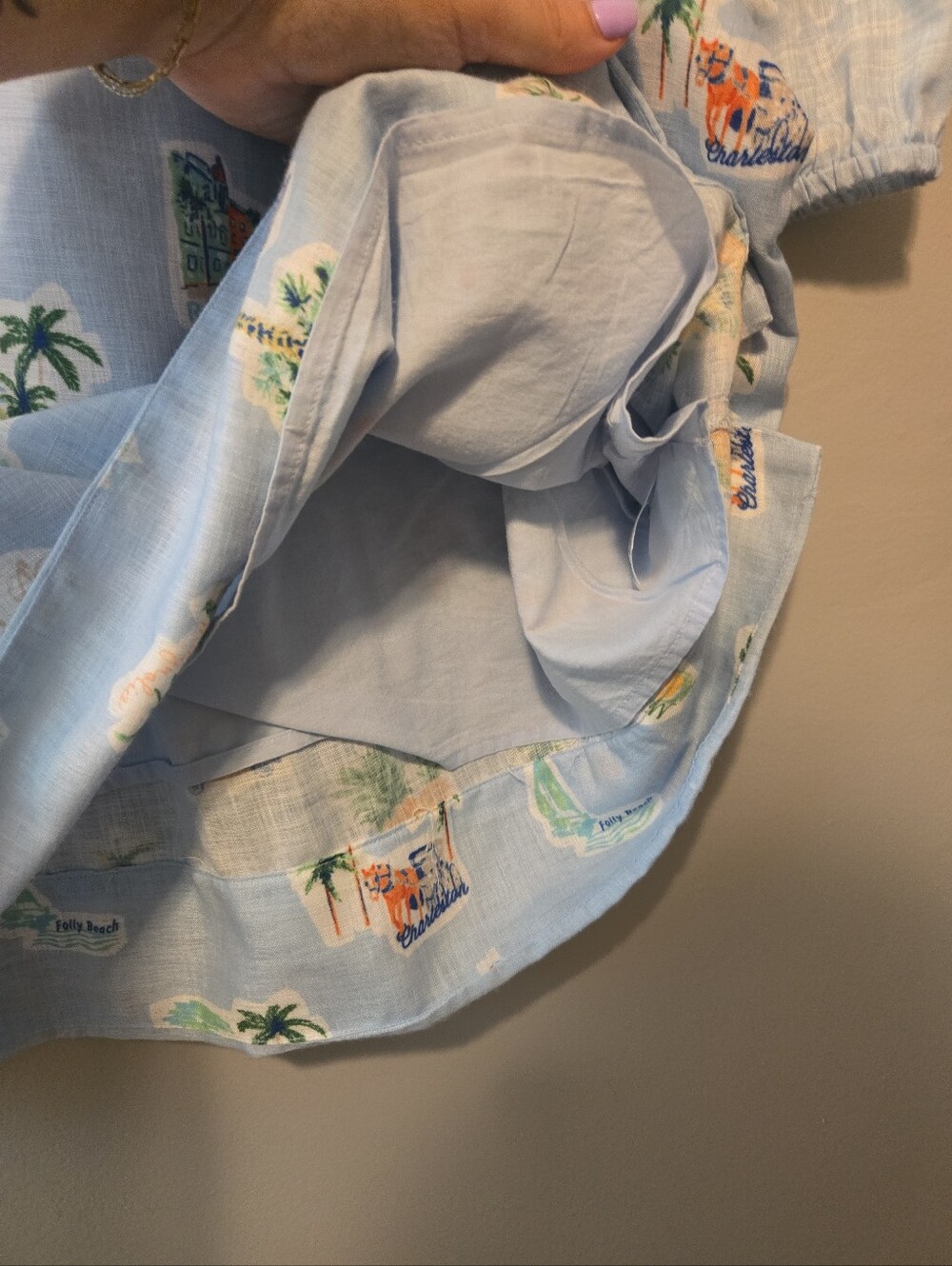 Crown & Ivy Sewing Down South Women's Blouse Top Shirt Sz. XL NWT Blue Resort - Picture 8 of 12